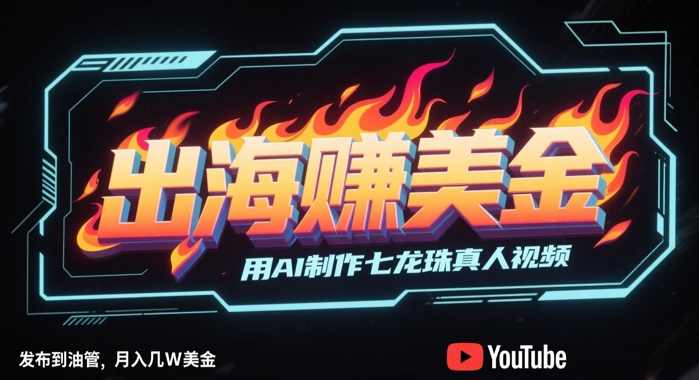 出海挣美金，用AI制作七龙珠真人视频，发布到油管，条条爆火，月入几W美刀【揭秘】,课程,电商,第1张
