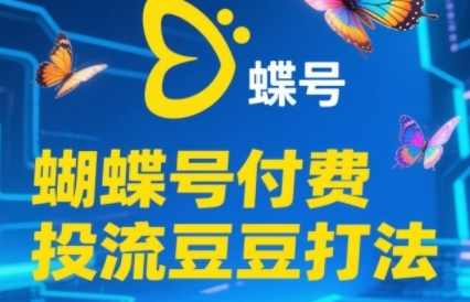 渔财老师·2025蝴蝶号付费投流豆豆打法，助新手快速掌握付费流量撬动自然流的核心玩法,课程,第1张