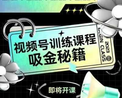 大阳-如何做好视频号，视频号训练课程，吸金秘籍