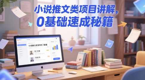 小说推文类项目讲解，0 基础速成秘籍,课程,定位,小说,第1张