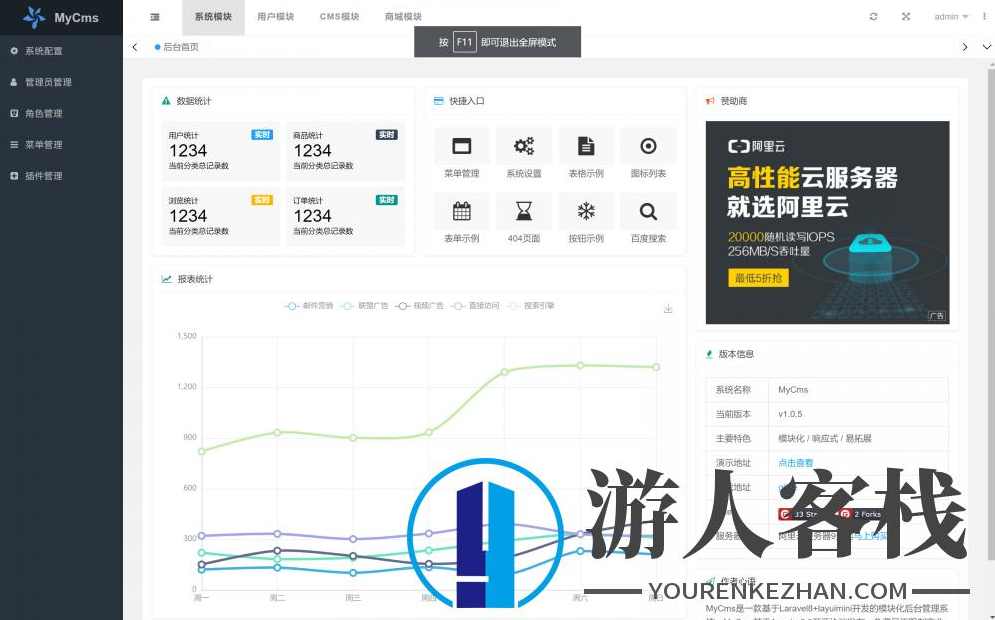 Laravel源码MyCms响应式博客资讯系统源码基于Laravel附2套模板