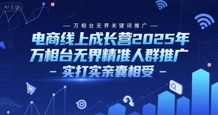 阿呆电商线上成长营2025年，万相台无界关键词推广-万相台无界精准人群推广-实打实亲囊相受,电商,成长,第1张
