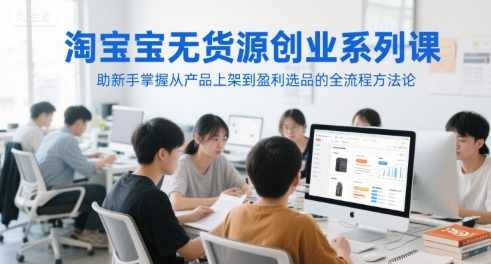 涂涂老师·淘宝无货源创业系列课，助新手掌握从产品上架到盈利选品的全流程方法论,课程,第1张