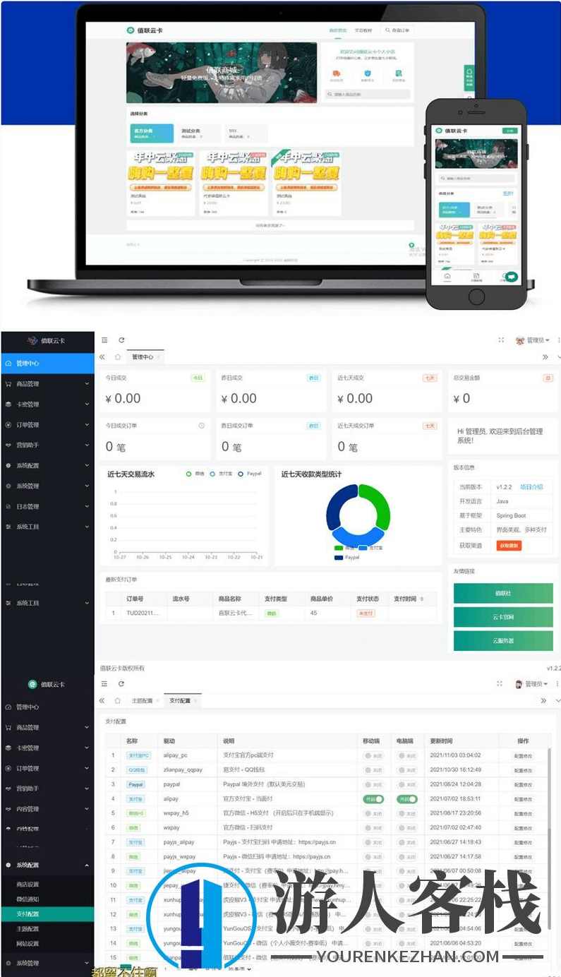 JAVA发卡系统源码 值联云卡v2.0.0自动售卡商业系统 Java源码,Java源码,电商,第1张