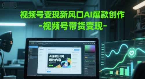 视频号变现新风口AI爆款创作-视频号带货变现,AI爆款创作助力视频号变现新风口,课程,学习,直播,影视,定位,微信,合作,电子商务,人工智能,视频制作,第1张 视频号变现新风口AI爆款创作-视频号带货变现,AI爆款创作助力视频号变现新风口,课程,学习,直播,影视,定位,微信,合作,电子商务,人工智能,视频制作,第1张