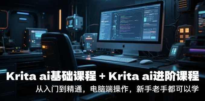 鬼鲛先生krita ai基础课程+Krita ai进阶课程，从入门到精通，电脑端操作，新手老手都可以学，Krita AI基础进阶课程，从入门到精通，电脑端操作,课程,电子商务,漫画,第1张