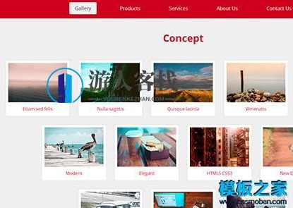 红色瀑布流图片站 图库网站引导页 bootstrap网站模板，红色瀑布流图片站 Bootstrap网站模板引导页,Bootstrap模板,网站源码,网站搭建,网站模板,第1张