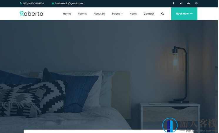 Bootstrap模板 度假村酒店民宿住宿旅行HTML5酒店网站模板-Roberto特性，HTML5酒店网站模板，探索度假村与民宿旅行特色,Bootstrap模板,网站搭建,网站源码,网站模板,第1张