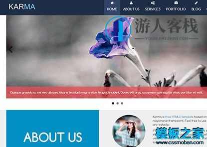 灰色宽屏花草植物网站 花草植物网页模板 bootstrap企业模板，绿色生态植物网页模板,Bootstrap模板,网站源码,网站搭建,第1张