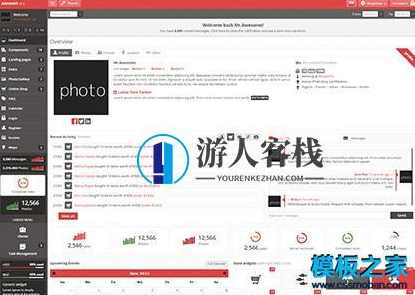 后台模板下载 红色全屏自适应bootstrap后台ui界面模板，快速生成Bootstrap后台UI界面标题