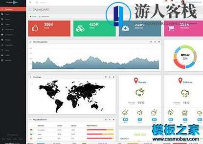 简约大数据后台管理模板 扁平化二栏后台管理系统bootstrap模板，简洁高效大数据后台管理模板，扁平化二栏设计，Bootstrap风格