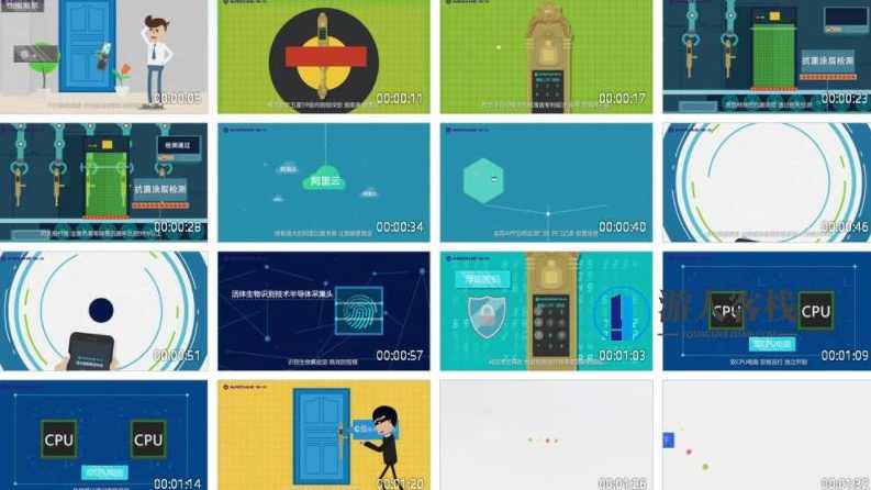 家庭缓冲滑盖智能指纹门锁场景介绍安全MG动画完整AE项目工程文件包，家庭安全智能指纹门锁场景介绍