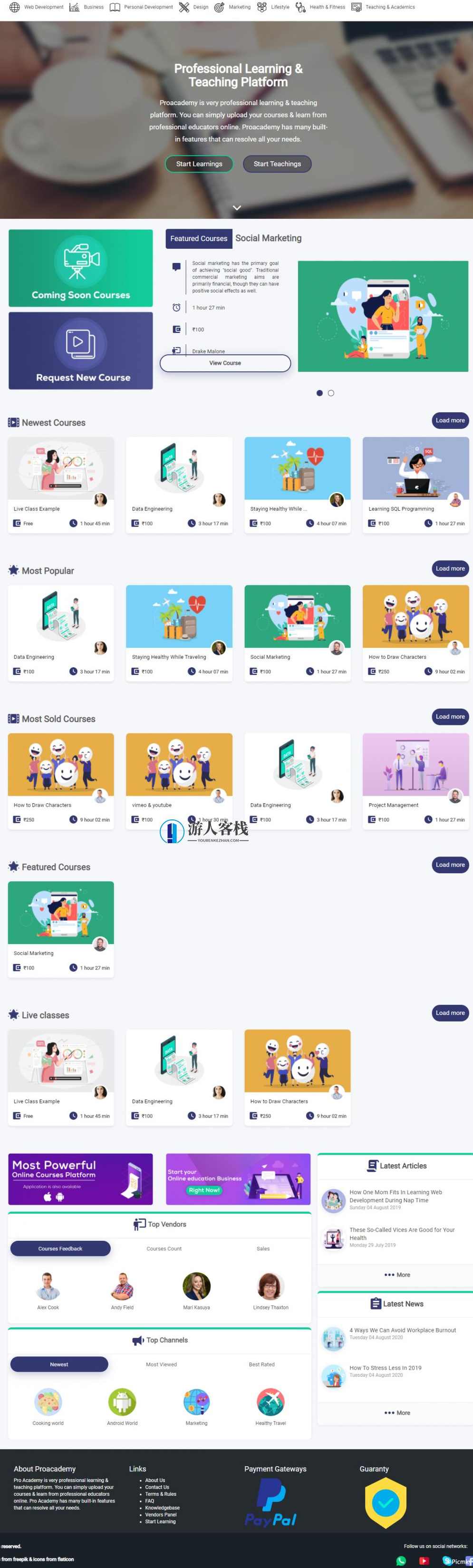 国外在线教育系统源码直播课程系统源码提供在线课程Laravel框架 用于为Udemy、Skillshare和Coursera创建在线教育市场，国外在线教育系统源码直播课程系统Laravel框架源码提供,网站源码,网站搭建,建站程序,搭建网站,管理,博客,蓝星智库,第2张