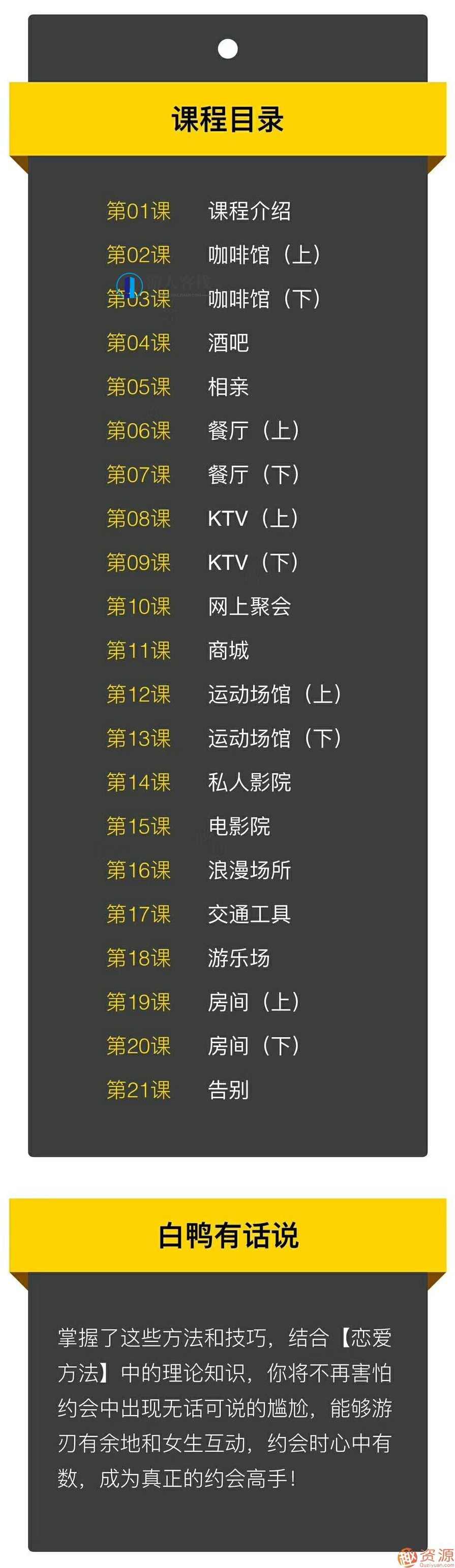 白鸭《约会高手》pua教程-魔卡白鸭《约会高手》约会高手，白鸭PUA教程全解析,两性关系,约会,两性情感,恋爱秘籍,第4张