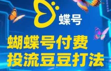 2025蝴蝶号付费投流豆豆打法,助新手快速掌握付费流量撬动自然流的核心玩法,蝴蝶号付费投流,豆豆打法揭秘,助新手快速掌握自然流流量撬动,课程,定位,第1张 2025蝴蝶号付费投流豆豆打法,助新手快速掌握付费流量撬动自然流的核心玩法,蝴蝶号付费投流,豆豆打法揭秘,助新手快速掌握自然流流量撬动,课程,定位,第1张