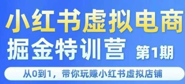 锋声小红书虚拟电商掘金特训营第1期，从0到1，带你玩转小红书虚拟店铺，小红书虚拟电商掘金特训营第1期，新手快速上手，玩转小红书虚拟店铺,课程,直播,模板,电商,电子商务,第1张