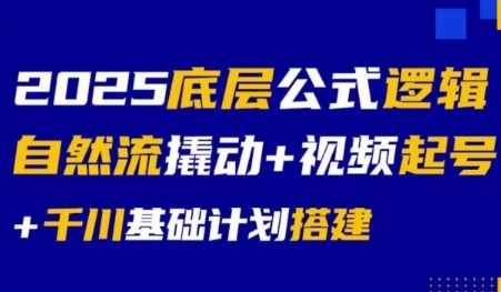 大明老师2025底层公式逻辑自然流撬动+视频起号+千川基础计划搭建，大明老师2025年底层逻辑与视频起号千川基础计划搭建,课程,电子商务,第1张