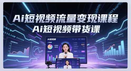 Ai短视频流量变现课程，Ai短视频带货课，AI短视频流量变现与带货课程,课程,第1张