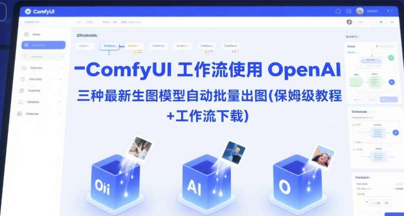 ComfyUI 工作流使用 OpenAI 三种最新生图模型自动批量出图(保姆级教程+工作流下载)ComfyUI 工作流，使用 OpenAI 三种最新生图模型自动批量出图教程