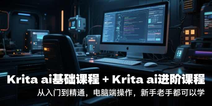 鬼鲛先生krita ai基础课程+Krita ai进阶课程，从入门到精通，电脑端操作，新手老手都可以学，Krita AI基础进阶课程，从入门到精通，电脑端操作,课程,电子商务,漫画,第1张