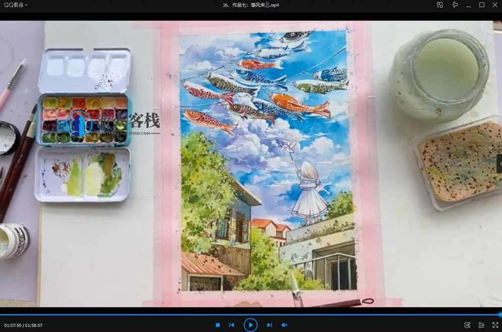 诣七七水彩插画进阶班第二期2021年6月结课【画质不错】_百度云网盘视频资源，诣七七水彩插画进阶班第二期画质不错视频资源,课程,网盘,直播,第3张