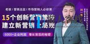 刘一苇《15个创新营销策略：建立新营销全局观》（15讲）_百度云网盘视频教程，解锁新营销全局，刘一苇15个创新营销策略全解析