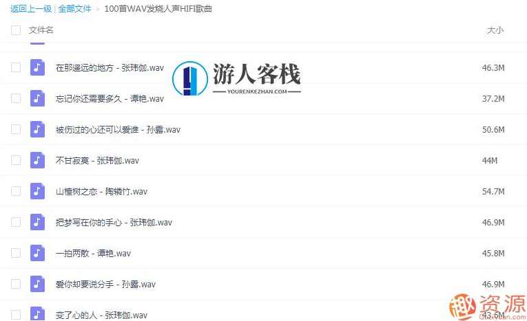 100首WAV发烧人声HIFI歌曲_教程分享,收藏,第3张
