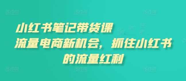 张宾小红书笔记带货课(更新25年6月)流量电商新机会,抓住小红书的流量红利,小红书流量电商新机遇,张宾笔记带你把握红利趋势,课程,学习,管理,直播,专业,第1张 张宾小红书笔记带货课(更新25年6月)流量电商新机会,抓住小红书的流量红利,小红书流量电商新机遇,张宾笔记带你把握红利趋势,课程,学习,管理,直播,专业,第1张