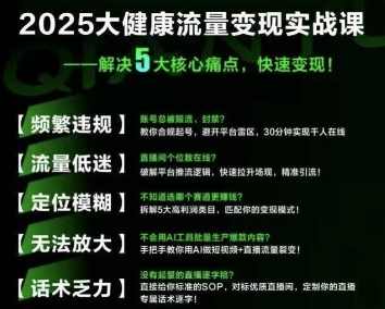 大谦大健康流量全域新增长8.0，三月底线下课视频，大健康万亿蓝海，从类目突围到模式迭代，健康新纪元，大谦健康流量增长策略,课程,直播,定位,健康,人工智能,第1张