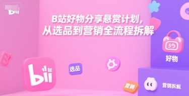 B站好物分享悬赏计划，从选品到营销全流程拆解【揭秘】B站好物营销秘籍，选品到推广全流程拆解,电商,支持,电子商务,第1张