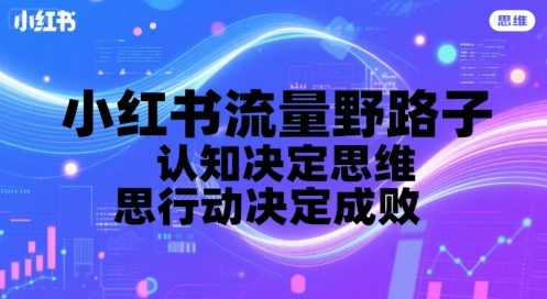智杰小红书流量野路子，认知决定思维，思维决定行动，行动决定成败，智杰流量秘籍，思维引领行动，野路子小红书成功秘籍,课程,定位,数据分析,第1张