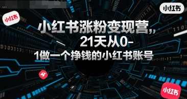 柒七小红书涨粉变现营，21天从0-1做一个挣钱的小红书账号，小红书涨粉变现速成营，七日跃升，从零到一盈利小红书账号