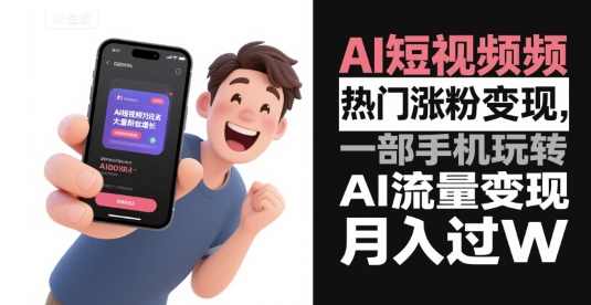 AI短视频热门涨粉变现，一部手机玩转AI流量变现，智能短视频引流变现新纪元，AI流量变现，一触即发,艺术,人工智能,养生,跳舞,第1张