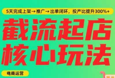 淘宝截流快速起店玩法，掌握暴力快速起店的流程，5天完成上架-推广-出单闭环，淘宝快速起店秘籍，五天爆店秘笈