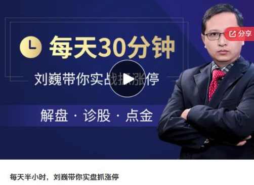 每天半小时，刘巍带你实盘抓涨停，刘巍实盘涨停捕捉术,第1张