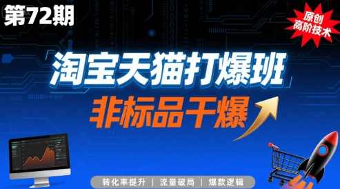 淘宝天猫打爆班原创高阶技术第72期，非标品干爆，淘宝天猫技术突破班，非标品爆品打造第72期精华,定位,第1张