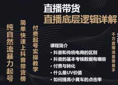 自然流随心推从0-1全方位课程，从新手到高手的投放秘籍，自然流投放秘籍，从零到一全方位课程,课程,直播,第1张