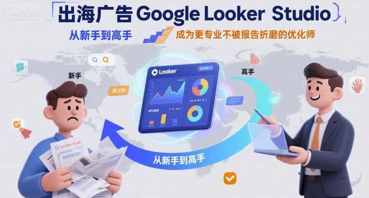 出海广告Google Looker Studio从新手到高手，成为更专业不被报告折磨的优化师，Google Looker Studio 助力新手高手，优化之路无惧报告困扰,课程,专业,数据分析,第1张