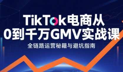 TikTok电商从0到千万GMV实战课，从0到1拆解实战秘籍，TikTok电商成功案例解析，从零到千万GMV实战课
