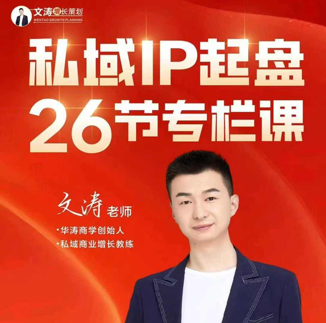 文涛私域IP商业全攻略，私域ip建立、起盘、高转化，打造年入千万的私域ip模型，私域流量运营新篇章，文涛IP打造秘籍,管理,理解,团队,攻略,第1张