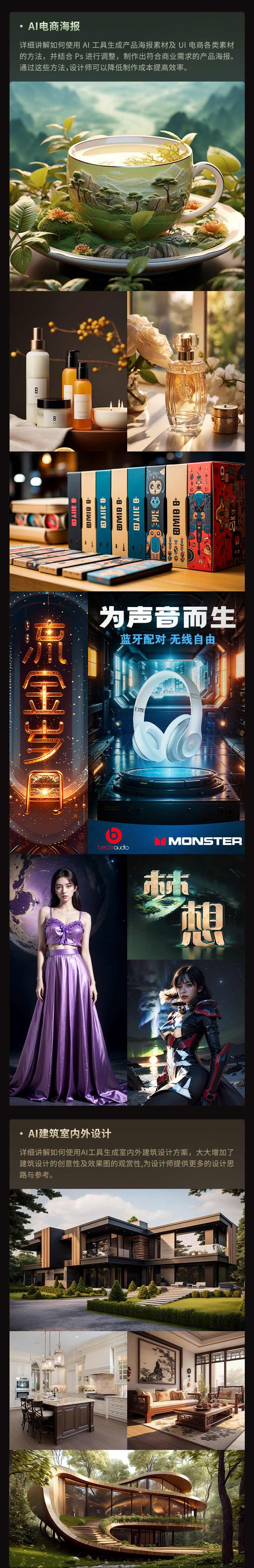 AI商业应用系统课，室内-软装-建筑-景观，智能设计+效果图+动画画实战，智能设计AI商业应用系统，室内软装建筑景观实战课程,课程,人工智能,第1张