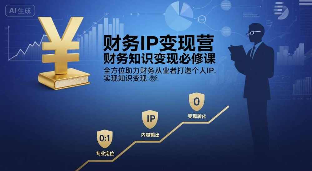 有有老师·财务IP变现营，财务知识变现必修课，全方位助力财务从业者打造个人IP，实现知识变现，财务赋能者，,课程,定位,金融,流量获取,第1张