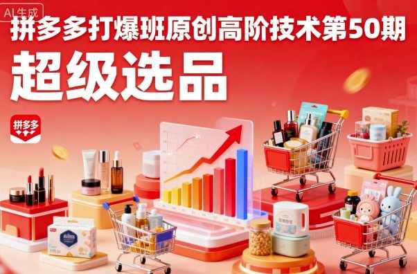 叮当会拼多多打爆班原创高阶技术第50期，超级选品，拼多多爆品选品秘诀，,第1张