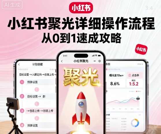 小红书聚光详细操作流程,小红书聚光从0到1速成攻略,小红书聚光快速入门秘籍,定位,攻略,第1张 小红书聚光详细操作流程,小红书聚光从0到1速成攻略,小红书聚光快速入门秘籍,定位,攻略,第1张