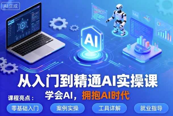 小错老师从入门到精通AI实操课，学会AI，拥抱AI时代，