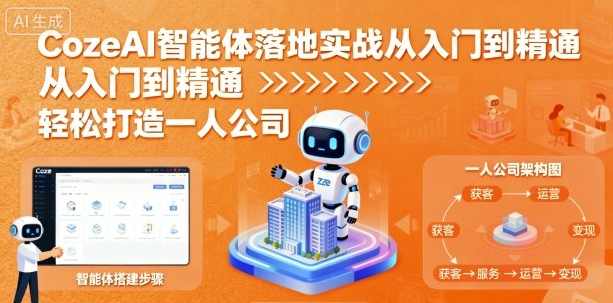 张泽CozeAI智能体落地实战从入门到精通，轻松打造一人公司，张泽AI实战，