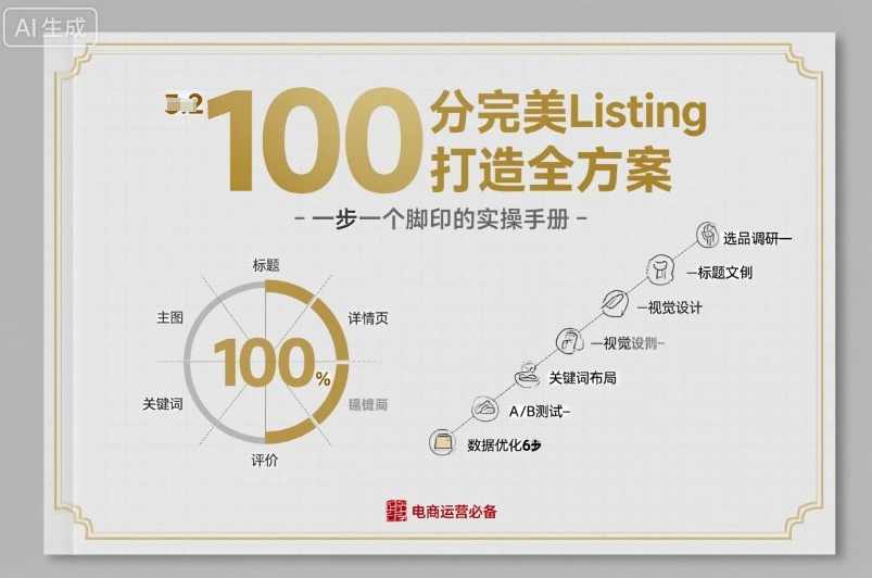 100分完美Listing打造全方案,想要完美listing必须是需要一步一个脚印的,课程,学习,视觉效果,第1张 100分完美Listing打造全方案,想要完美listing必须是需要一步一个脚印的,课程,学习,视觉效果,第1张