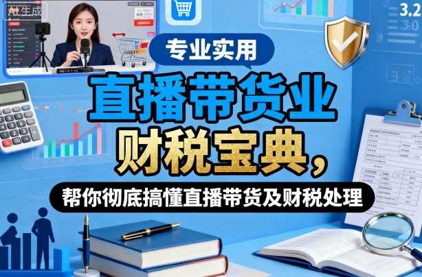 直播带货业财税宝典，帮你彻底搞懂直播带货及财税处理