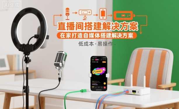 直播间搭建解决方案，在家打造自媒体搭建解决方案