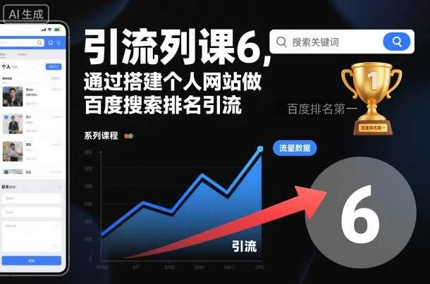通过搭建个人网站做百度搜索排名引流，引流系列课,第1张